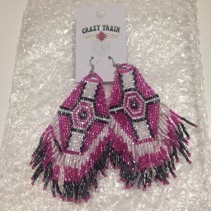 Crazy Train beaded earrings